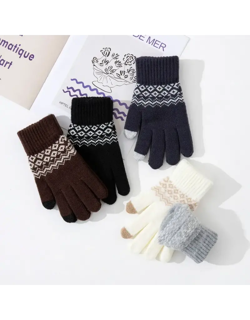 ninexis Winter Warm Knit Touchscreen Gloves (black)