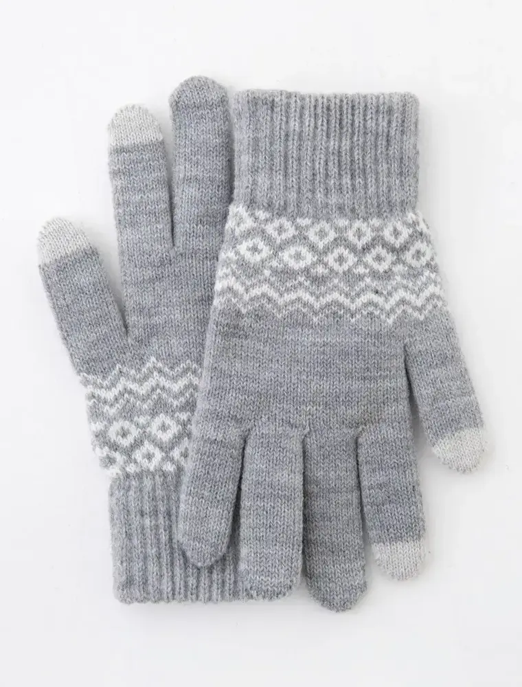 ninexis Winter Warm Knit Touchscreen Gloves (grey)