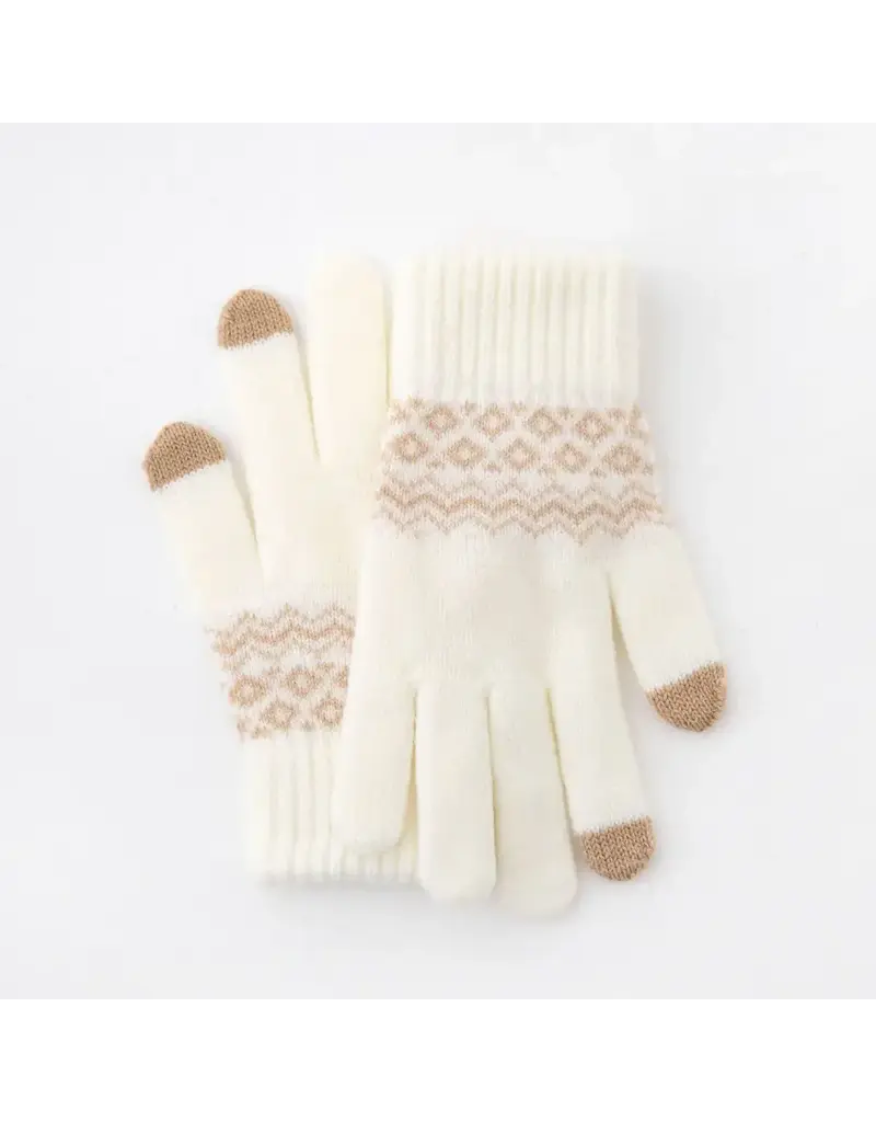 ninexis Winter Warm Knit Touchscreen Gloves (white)