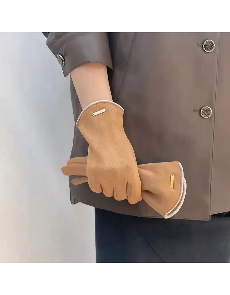 ninexis Faux Fur Lined Winter Touch Screen Gloves (brown)