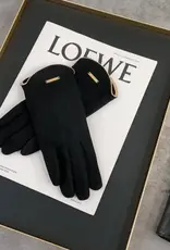 ninexis Faux Fur Lined Winter Touch Screen Gloves (black)