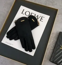 ninexis Faux Fur Lined Winter Touch Screen Gloves (black)