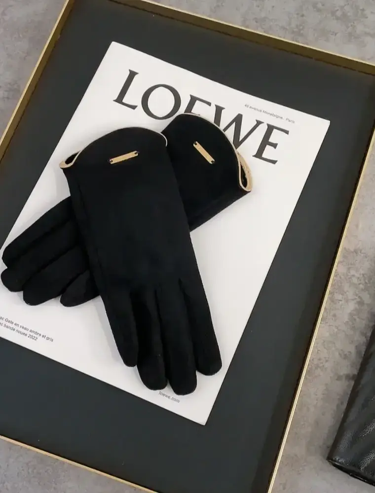 ninexis Faux Fur Lined Winter Touch Screen Gloves (black)