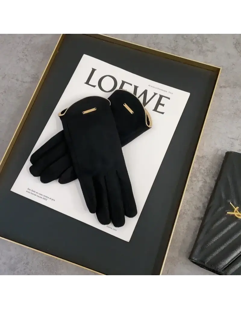 ninexis Faux Fur Lined Winter Touch Screen Gloves (black)