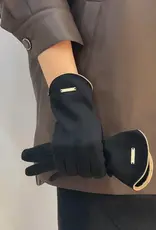 ninexis Faux Fur Lined Winter Touch Screen Gloves (black)