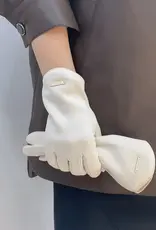 ninexis Faux Fur Lined Winter Touch Screen Gloves (white)