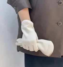 ninexis Faux Fur Lined Winter Touch Screen Gloves (white)