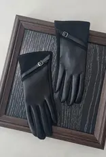 ninexis Faux Leather Winter Touchscreen Gloves (black)