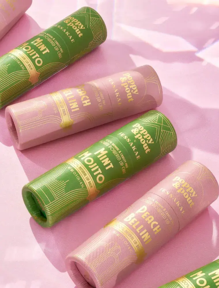 Poppy & Pout Limited Edition Lip Balm Oz Edition Peach Billini