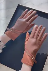 ninexis Faux Leather Winter Touchscreen Gloves (khaki)