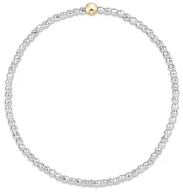 ENEWTON Bright Silver Faceted Hematite 2MM Bead Bracelet