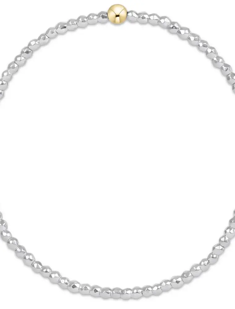 ENEWTON Bright Silver Faceted Hematite 2MM Bead Bracelet