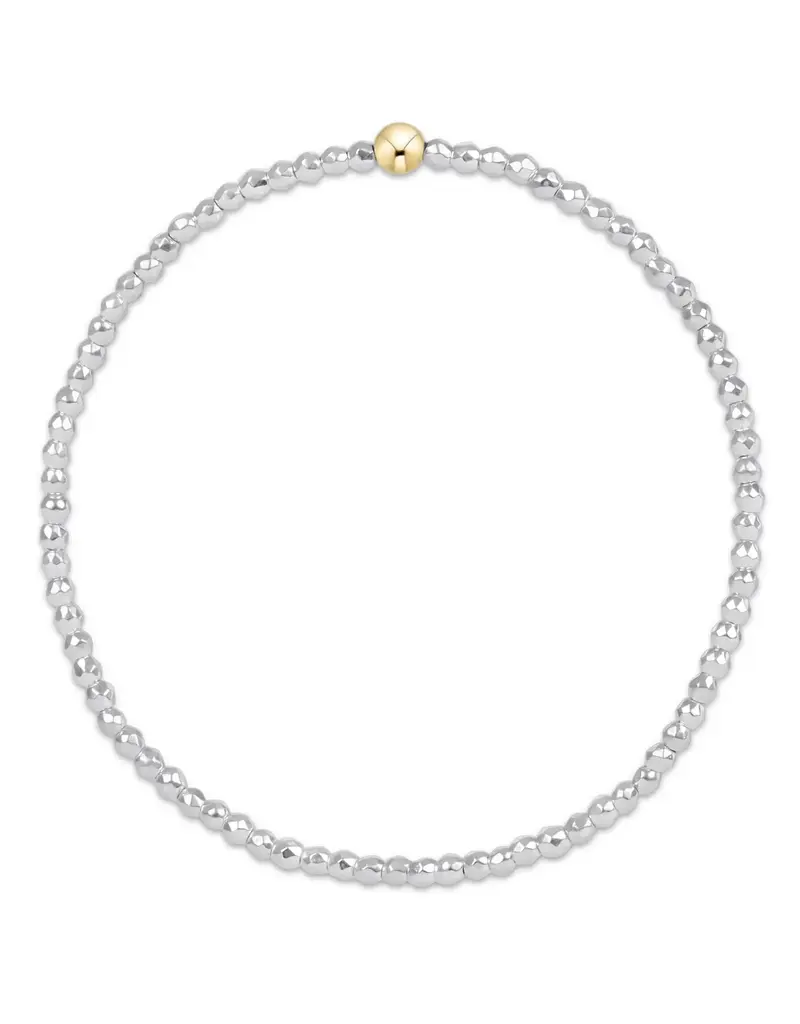 ENEWTON Bright Silver Faceted Hematite 2MM Bead Bracelet