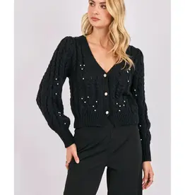 Sadie & Sage Jewel Box Pearl Embellished Cardi