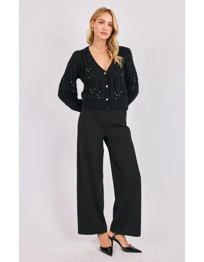 Sadie & Sage Jewel Box Pearl Embellished Cardi