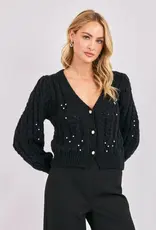 Sadie & Sage Jewel Box Pearl Embellished Cardi