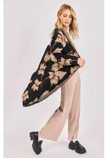 Sadie & Sage Emory Floral Intarsia Open Duster Cardi