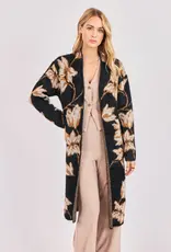 Sadie & Sage Emory Floral Intarsia Open Duster Cardi