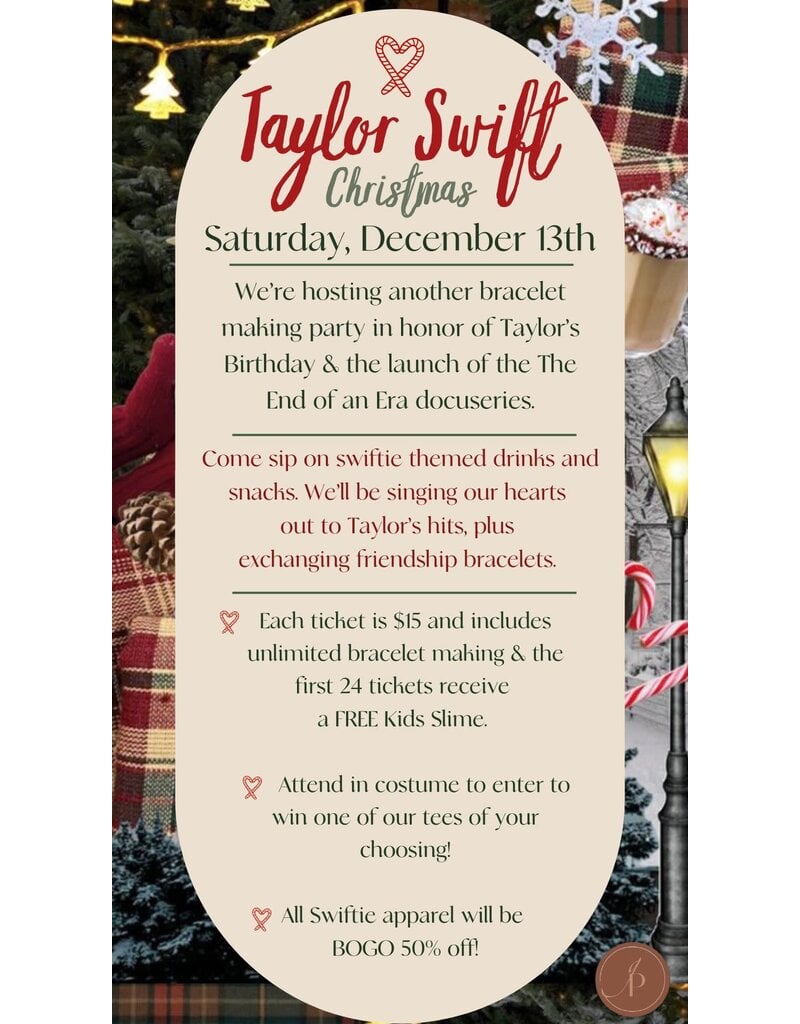 Taylor Swift Bracelet Making - Christmas 2025