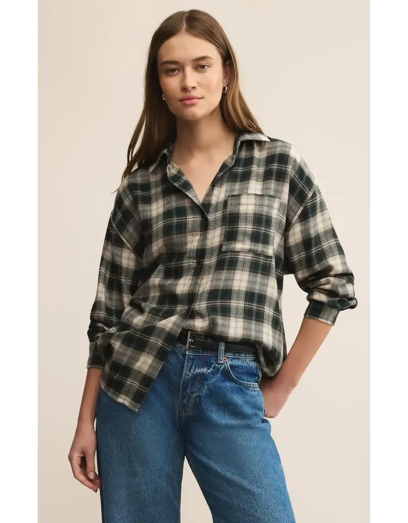 Z Supply River Plaid Button Up