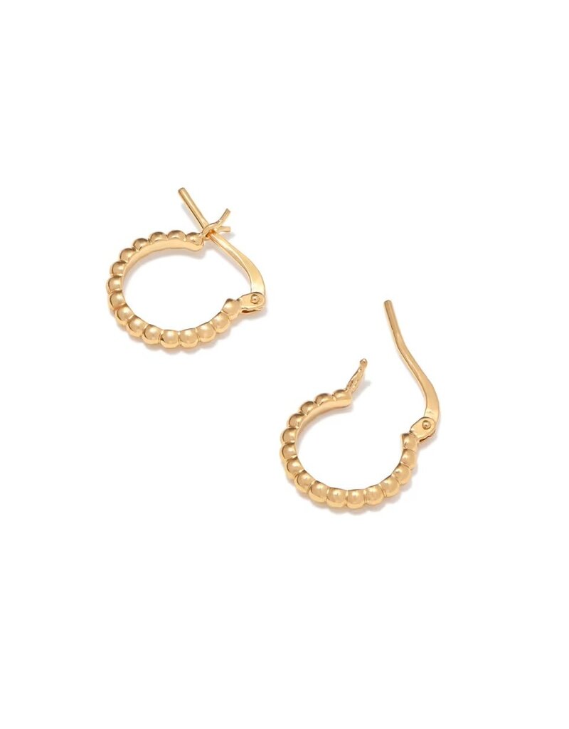 Kendra Scott Beaded 13mm Huggie Earrings in 18k Gold Vermeil