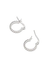 Kendra Scott Beaded 13mm Huggie Earrings in Sterling Silver