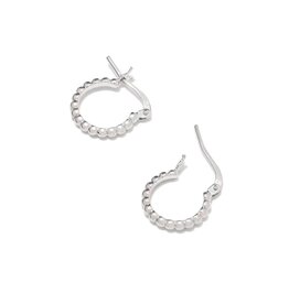 Kendra Scott Beaded 13mm Huggie Earrings in Sterling Silver