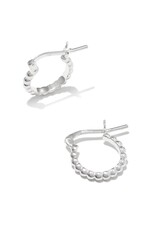 Kendra Scott Beaded 13mm Huggie Earrings in Sterling Silver