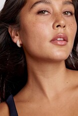 Kendra Scott Bella Hoop Earring Gold Metal White CZ