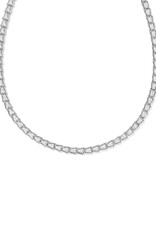 Kendra Scott Bella Tennis Necklace Rhodium Metal White CZ