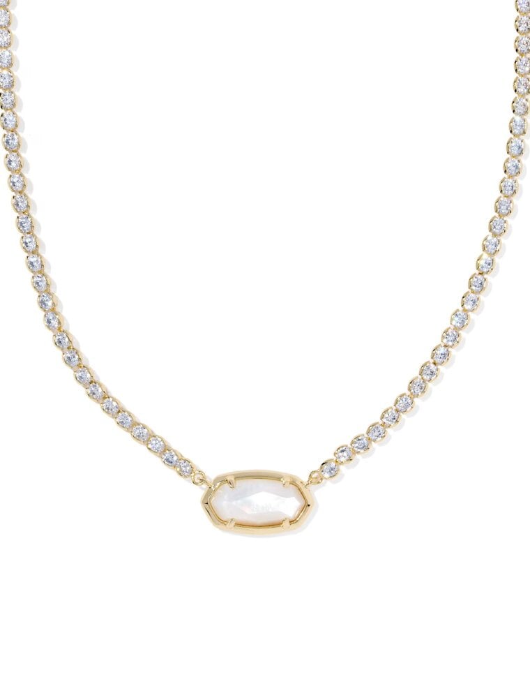 Kendra Scott Elisa Tennis Necklace Gold Ivory MOP