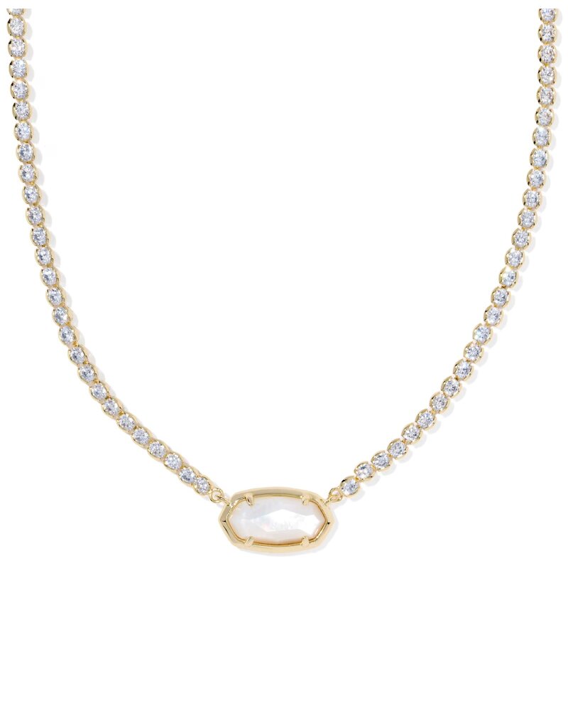 Kendra Scott Elisa Tennis Necklace Gold Ivory MOP