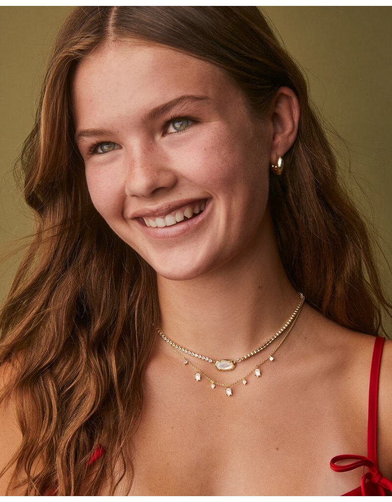 Kendra Scott Elisa Tennis Necklace Gold Ivory MOP