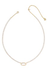 Kendra Scott Elisa Tennis Necklace Gold Ivory MOP