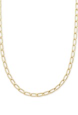 Kendra Scott Merrick Chain Necklace Gold Metal CZ