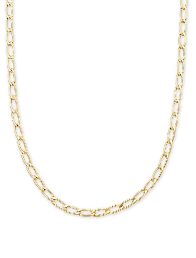 Kendra Scott Merrick Chain Necklace Gold Metal CZ