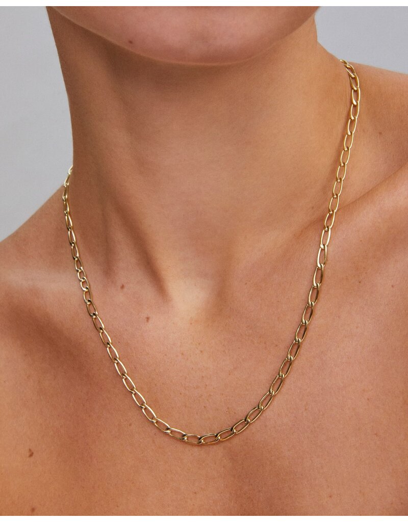 Kendra Scott Merrick Chain Necklace Gold Metal CZ