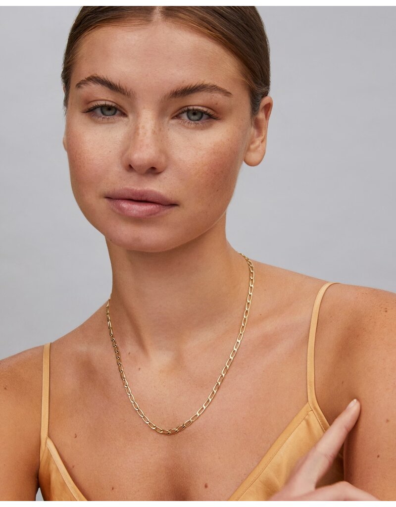 Kendra Scott Merrick Chain Necklace Gold Metal CZ