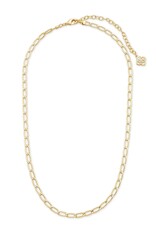 Kendra Scott Merrick Chain Necklace Gold Metal CZ