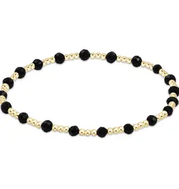 ENEWTON Enewton EXTENDS Gemstone Gold Sincerity Pattern 3MM Bead Bracelet Faceted Onyx