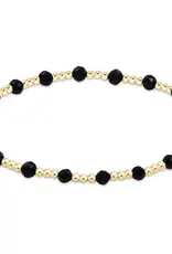 ENEWTON Enewton EXTENDS Gemstone Gold Sincerity Pattern 3MM Bead Bracelet Faceted Onyx