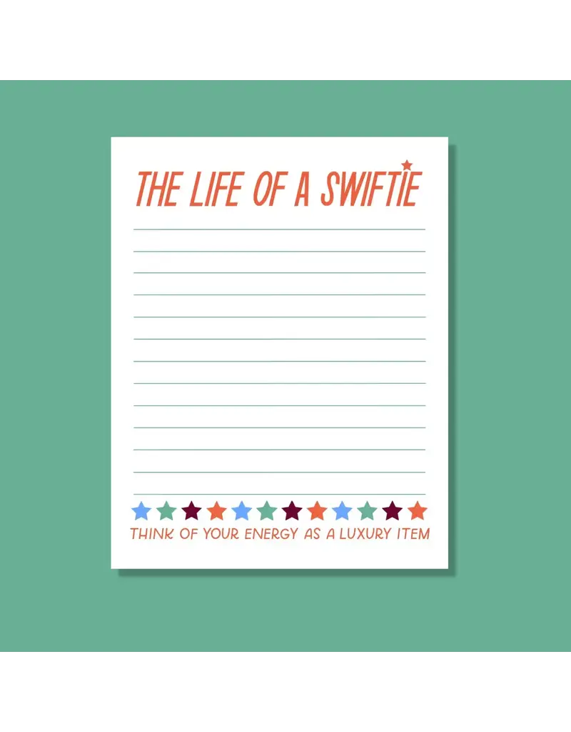 Just Follow Your Art Life of a Showgirl Swiftie Notepad