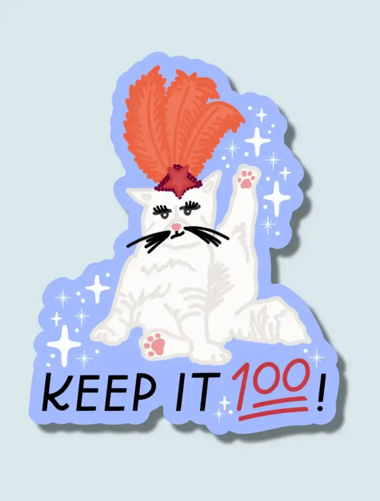 Just Follow Your Art Keep it 100 Swiftie Sticker