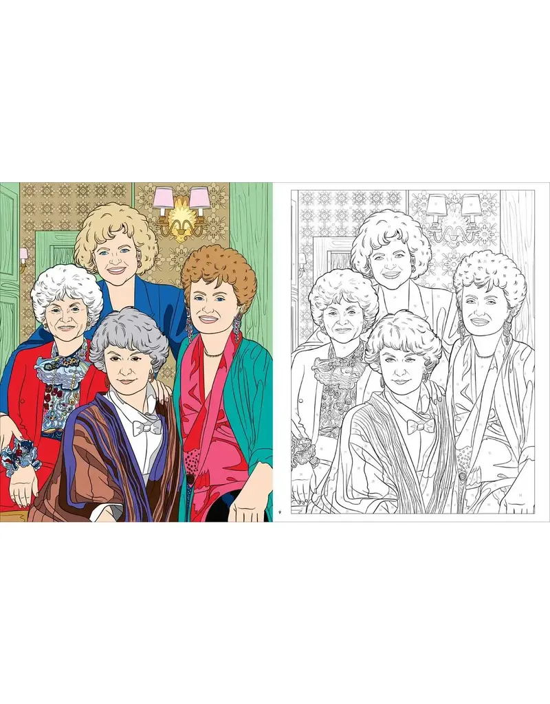 Simon & Schuster Golden Girls Color by Number Activity Book