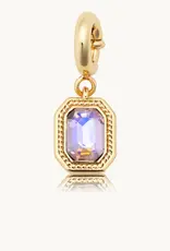 A Littles & Co. Little Words Project Charm Emerald Cut Rose Gem