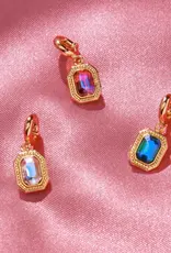 A Littles & Co. Little Words Project Charm Emerald Cut Rose Gem