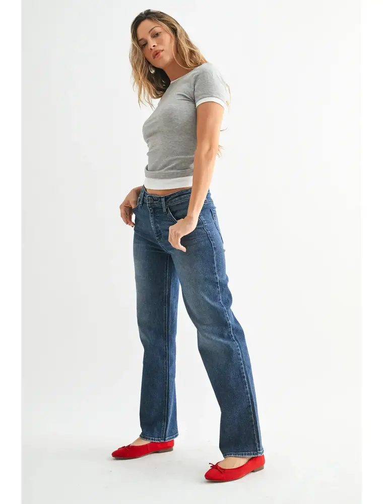 Just Black Denim Dark Stretchy Straight Leg Denim