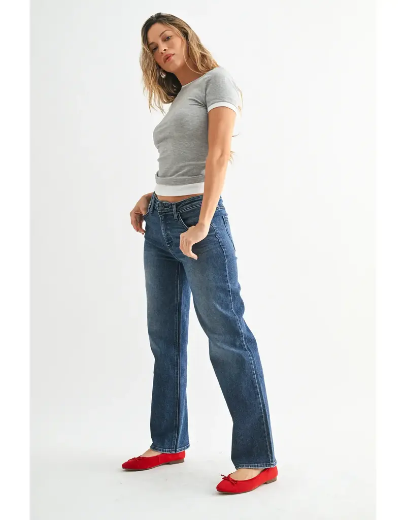 Just Black Denim Dark Stretchy Straight Leg Denim