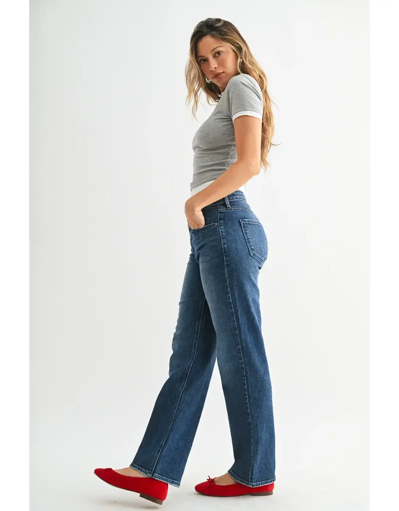 Just Black Denim Dark Stretchy Straight Leg Denim