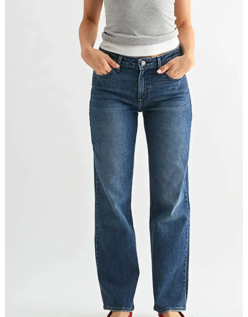 Just Black Denim Dark Stretchy Straight Leg Denim